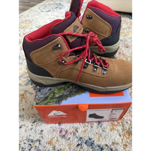 NEW Ozark Trail Women's Waterproof Stoneclad Hiker Boots Wheat Color Size 9.5 - Picture 4 of 5